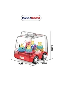 CARRITO DE MASCOTAS COLECCIONABLE - COCHE DE FRICCIÓN Y MOVIMIENTO PARA BEBÉS - SEGURO Y DIVERTIDO - JUGUETE PREESCOLAR PARA NIÑOS EN CRECIMIENTO - Verde - Ver 5