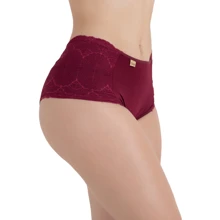 Kit 7 Patrícia Comfort Panties High Waist With Lace Side Lining 100% Cotton Ref:2150 - Nhiều màu - Xem 9