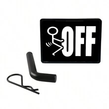1pc Funny F Off Screw-In Trailer Hook Cover Plug Gift Creative Car Truck Hitch Head Cap - White OFF - View 1
