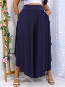 CALÇA GODÊ PANTALONA FEMININA GODÊ /PANTACOURT SUPER ELEGANTE TAMANHO ÚNICO - Azul Marinho - Visão 3