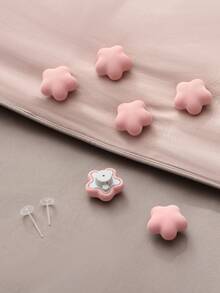 1盒6個梅花形被子固定扣,被子不動,裝飾被子固定扣,羽絨被固定扣 - 粉色 - 查看 2