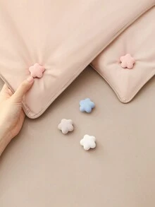 1盒6個梅花形被子固定扣,被子不動,裝飾被子固定扣,羽絨被固定扣 - 粉色 - 查看 4