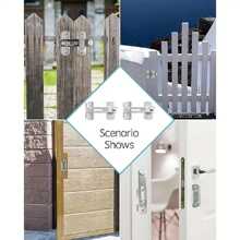 1pc Stainless Steel Lock Bolt For Door Lock Protection, Suitable For Sliding Doors, Windows, Cabinets. For Home Security & Hardware Accessories - Silver - View 2