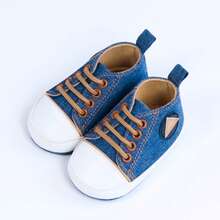 适合男婴的舒适运动鞋，轻便防滑鞋，适合室内户外散步，春秋季 - 藍色 - 查看 2