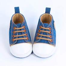 适合男婴的舒适运动鞋，轻便防滑鞋，适合室内户外散步，春秋季 - 藍色 - 查看 3