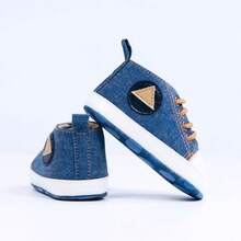 适合男婴的舒适运动鞋，轻便防滑鞋，适合室内户外散步，春秋季 - 藍色 - 查看 6