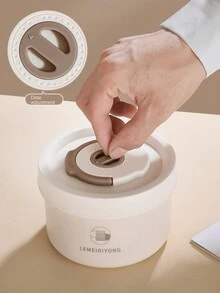 Sus304 不銹鋼保溫午餐盒套裝,適合辦公室工作人員,可微波加熱的膳食準備容器,反射熱量,帶手柄的分隔便當盒,適合兒童和成人在旅途中使用 - 白色 - 查看 6