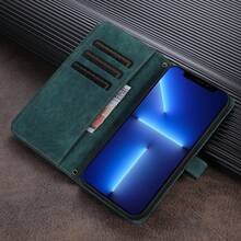 Classic Fashion Color Double Clamshell Card Slot Storage Card Scratch-Resistant Leather Phone Case Compatible With Samsung Galaxy S22 S22 Ultra S23 Plus All-In-One Phone Case That Folds And Acts As A Phone Stand Compatible With Samsung Galaxy S22Plus S23FE S23 S23 Ultra - Green - View 7