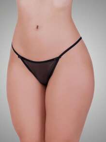 Women Thongs - Black - View 1