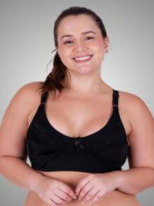 Plus Size Bras & Bralettes - Black - View 1