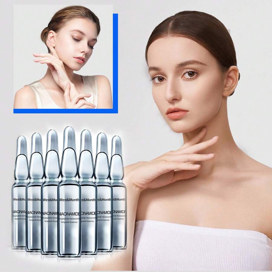 7入組抗衰老精華安瓶緊緻、嫩膚、減少面部細紋、煥活肌膚 - 米色 - 查看 1