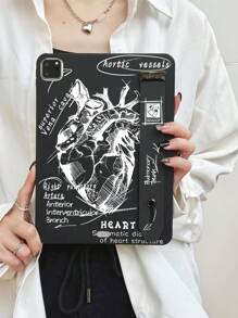 1pc Heart Pattern Tablet Protective Case With Stand And Wrist Strap Compatible With IPad 5 6 7 8 9 10 Mini 4 5 6 Air 2 3 4 5 Ipad Pro