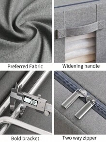 1PC 灰色衣物收纳盒，被子收纳盒，闲置物品收纳盒，橱柜隔断收纳，玩具收纳盒，可折叠收纳盒，内部钢架，适用于存放闲置物品收纳盒装饰品装饰节日装饰房间装饰家居装饰卧室装饰连衣裙裤子鞋子牛仔裤靴子裙子卧室，收纳盒，收纳盒，家居收纳，白色 T 恤女士，黑色裤子女士，女士冬装，连衣裙，女士冬装，优雅女士连衣裙，女士白衬衫，长袖，女士白色连体裤，女士春季连衣裙，女士春季服装，春季，春季服装，极简主义，夏季上衣 - 灰色 - 查看 5