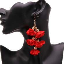 Bohemian Earrings For WomenFlower earrings Wedding Earrings Tassel Earrings Long Tassel Earrings Christmas Jewelry - Flower Drop Earrings - View 3