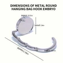 1pc Foldable Purse Hook Floding Handbag Hanger Bling Rhinestone Bag Holder For Table Desk, Purse Hanger, Purse Hook, Bag Hanger, Bagnet Purse Magnet, Bag Hook, Purse Hook For Desk, Bag Hooks For Tables