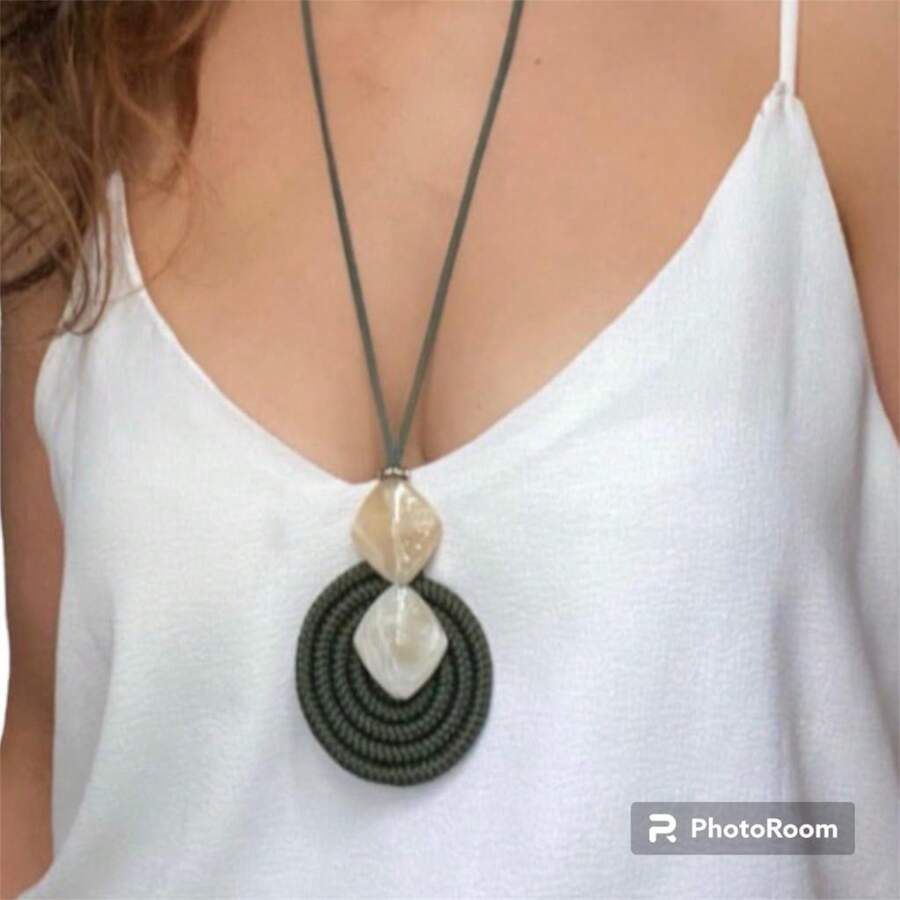 Bib Necklaces - 綠色 - 查看 1