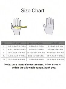 1對男女通用戶外防風保暖觸控拉鍊手套,適用於騎行,隨機標誌 - 黑色 - 查看 2