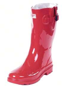 Women Forever Young 11Inch Ladies Rubber Rain Boot, - 紅色 - 查看 2