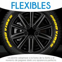 Letters For Tires Stickers 4 Car Tires Rubber Letters Sticker In The Shape Of Letters Label Fast, Good Vibes, Moto Sport, Racing, Super Sport - Yellow - View 6