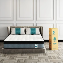 Queen Mattress 10" Memory Foam Mattress With Innerspring Hybrid Mattress In A Box Pressure Relief & Supportive - Blue - View 5