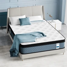 Queen Mattress 10" Memory Foam Mattress With Innerspring Hybrid Mattress In A Box Pressure Relief & Supportive - Blue - View 7