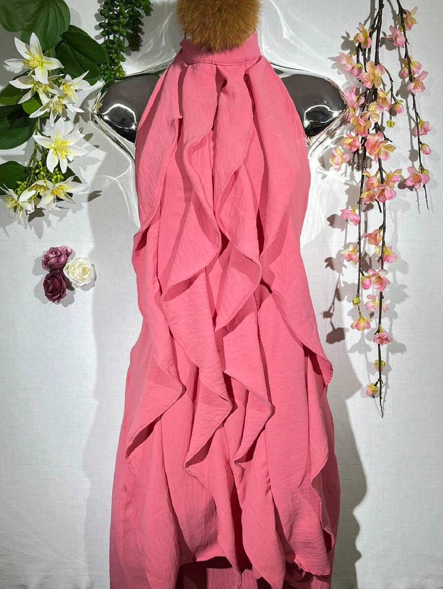 Women Dresses - 珊瑚粉 - 查看 1