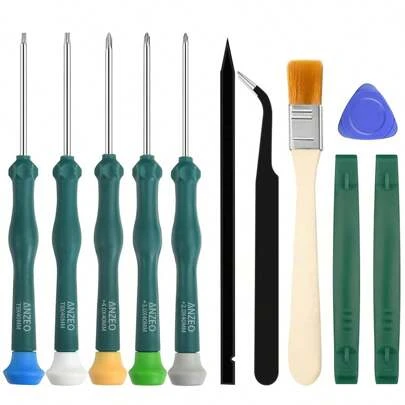 Cleaning Repair Tool Kit Compatible With PS4 , Screwdriver Set With TR9 Torx Security Screwdriver PH00 PH0 PH1 Phillips Screwdriver For Playstation 4&5 Console And Controller Tear Down