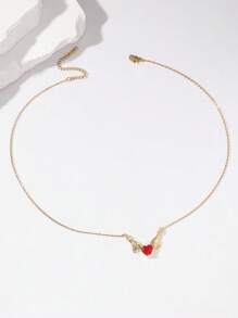 Caja con rosas roales preservadas con forma de corazón, un collar con colgante con 'te amo', y una tarjeta de regalo - Un regalo ideal para la novia, esposa, madre en San Valentín, cumpleaños u otras ocasiones especiales - Dorado - Ver 13