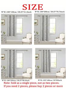 1pc Marble Pattern Blackout Curtain, Modern Style Polyester Fiber Printed Window Curtain Suitable For Living Room Home Use - gray gold - View 2