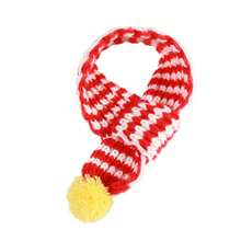 一条温暖、可爱又舒适的猫咪针织围巾，适合秋季、冬季和新年外出佩戴。 - 紅白色 - 查看 2