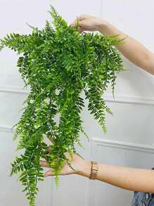 1/2/5pcs Artificial Hanging Vines Plant Plastic Leaf Fern Faux Trailing Plant For Living Room Wedding Party Balcony Basket Home Decor, Valentine Day, Gift