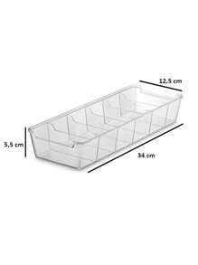 Kit 2 Drawer Organizers Divider 12.5 X 34cm Panties Socks Bra Makeup Divider Organization Bedroom Kitchen Dressing Table - Clear - View 4
