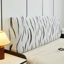 1pc Jacquard Elastic Cloud Velvet Bed Head Cover, Universal Size Soft Headboard Home Room Protector Cover For Wooden Bed Backrest, Washable, Hotel/Home - Multicolor - View 6