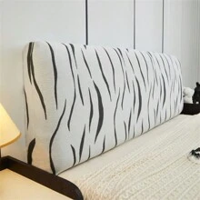 1pc Jacquard Elastic Cloud Velvet Bed Head Cover, Universal Size Soft Headboard Home Room Protector Cover For Wooden Bed Backrest, Washable, Hotel/Home - Multicolor - View 7