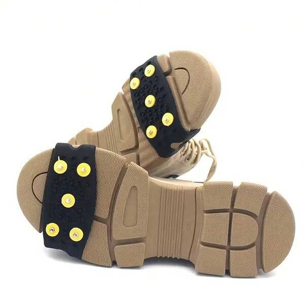 1 Pair AntiSkid Shoe Covers, Ice Claws, Outdoor 5Claw Simple Snow