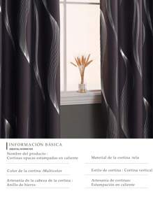 Juego de cortinas opacas de 94.5 pulgadas de largo, 2 paneles con aislamiento térmico, cortinas largas y cortinas, 2 burg, oscurecimiento de la habitación, cortinas grises con ojales para sala de estar, recámara, ventana (2pz 63 x 94inch)Negro - Negro - Ver 5
