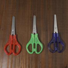 Measuring Scissors With Non-Slip Handle, Safe And Sharp School And Office Scissors, Ruler And Scissors For Diy Crafts - Green - View 3