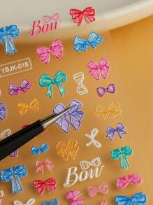 1入組5d指甲藝術貼紙 - 彩色 - 查看 2