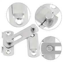 1pc Stainless Steel Lock Bolt For Door Lock Protection, Suitable For Sliding Doors, Windows, Cabinets. For Home Security & Hardware Accessories - Silver - View 4