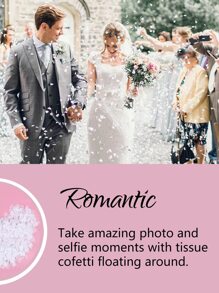 1 paquete de Confeti con forma de corazón blanco, papel de seda, para decorar mesas de fiesta de boda, decoración de boda y Navidad