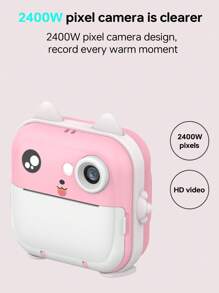 Q5高清攝像頭熱印式數字相機,附32g記憶卡、一個讀卡器和兩捲打印紙 - 粉色 - 查看 3