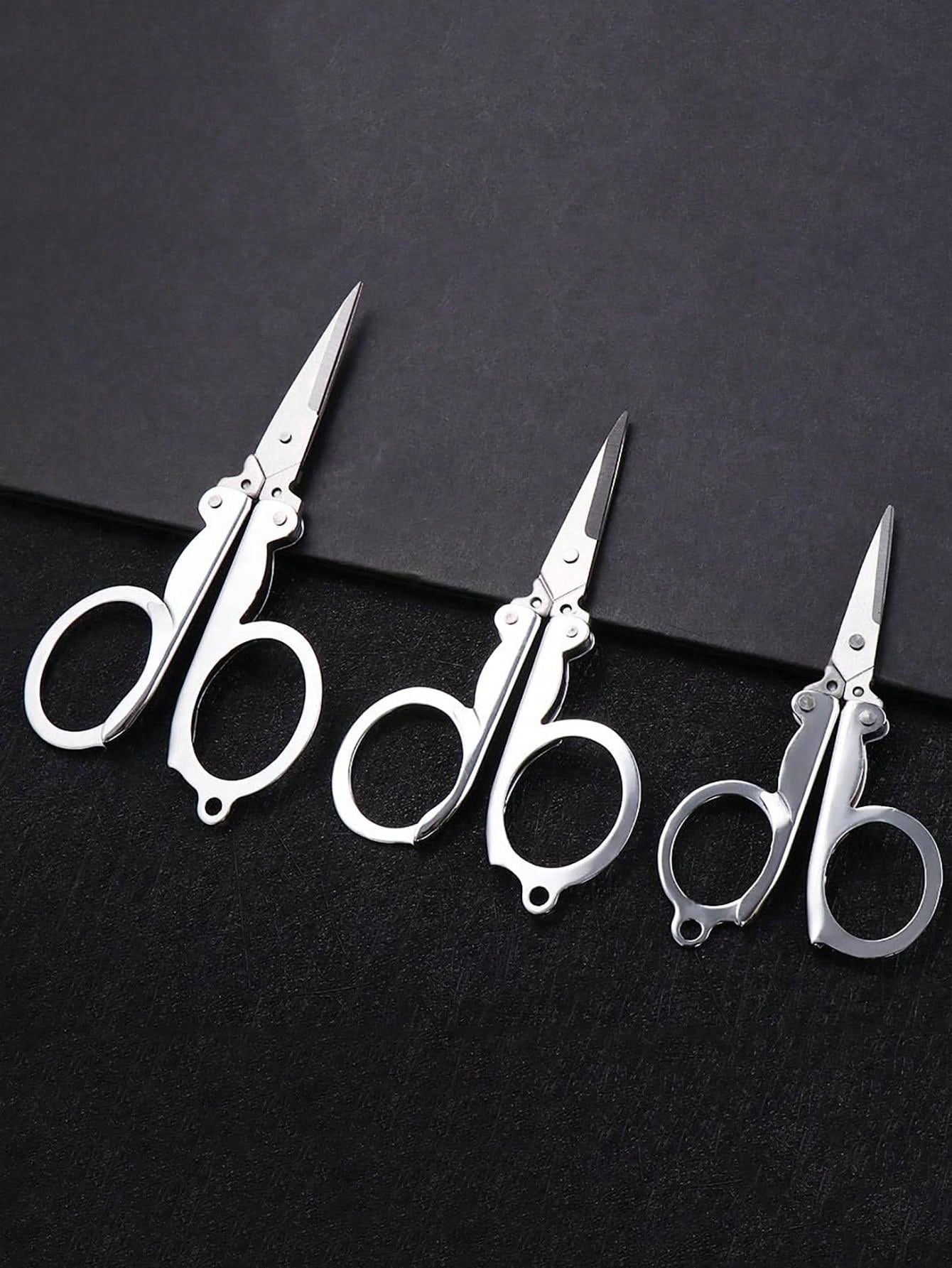 1pc Stainless Steel Foldable Mini Scissors For Travel,Diy Handicrafts ...