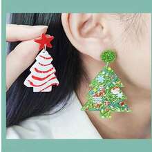 1入新款耶誕節耳環 - 綠色 - 查看 3