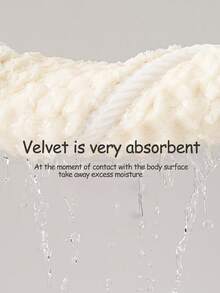 1pc Coral Fleece Towel Thin Striped, Multiple-Purpose Towel For Bath, Kitchen, Hand, Coral Fleece - White - View 9