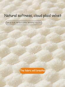 1pc Coral Fleece Towel Thin Striped, Multiple-Purpose Towel For Bath, Kitchen, Hand, Coral Fleece - White - View 8