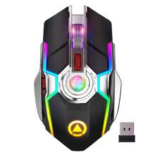 Silent Darwing Rechargeable Wireless Mouse For Office, Gaming, Desktop Computer & Laptop (Silver)