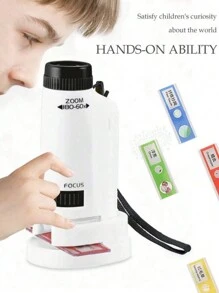 1 盒显微镜载玻片配件，含生物标本塑料载玻片昆虫。蝴蝶，干细胞科学实验 - 紅色 - 查看 6