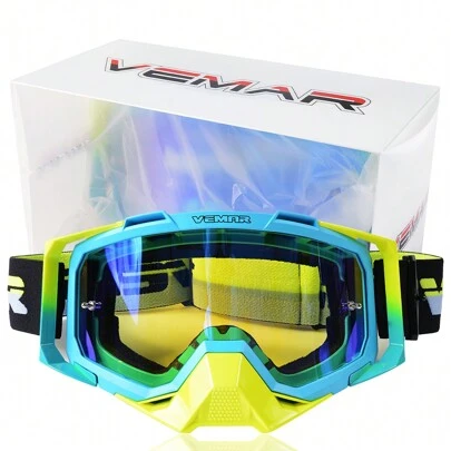 VEMAR Motocross Racing Goggles Motorcycle Sunglasses Ski Sport Dirt Bike MX MTB Downhill Cycling Glasses Replace HD Lens Anti-Fog