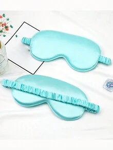 1 件装双面仿丝绸睡眠眼罩，遮光，弹力绷带，旅行午休眼罩，航空眼罩 - 紫色 - 查看 5