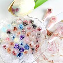 30入組隨機混合漸變玫瑰形狀diy美甲裝飾品 - 彩色 - 查看 5